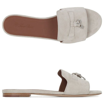 Loro Piana Summer Suede Slide Sandals FAI5580 A0MW 156245733