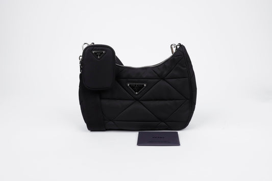 PRADA Padded Multi Hobo Shoulder Crossbody Bag 155455681