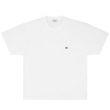 Celine Embroidery Logo Loose Cotton Jersey T-Shirt 156246032