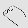 CHANEL Metallisches CC-Logo Brille CH3408Q A75226 C622 Quadrat Acetat 52mm 156246205 [P]
