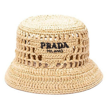 Prada Raffia Bucket Hat Natural 1HC137 2C2T F0018 122669761