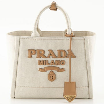 PRADA ミディアムリネンレザートートバッグ (1BG474 OHO 2DLI F0018) 149149798