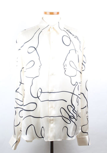 LOUIS VUITTON シルク シャツ ホワイト XL 156275518