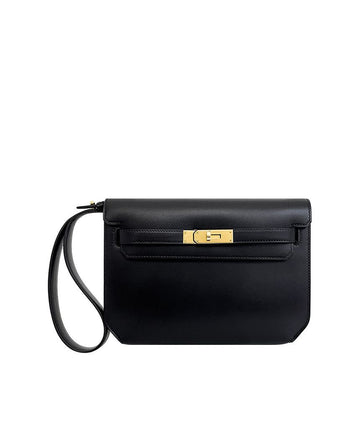 HERMES ポシェット ケリー・デペシュ25 ブラック ゴールド刻印 122692647
