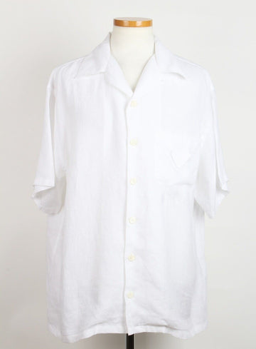 PRADA Linen-Hemd mit Dreiecklogo Weiß L(100) 156275997