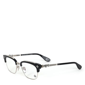 CHROME HEARTS Schwarzes gebürstetes Silber BONENNOISSEUR 2 Brille 156277043