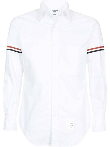 THOM BROWNE オックスフォードストライプグログランアームバンドクラシックシャツ 135426165