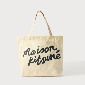 Maison Kitsune Handwriting Signature Canvas Bag 156282475