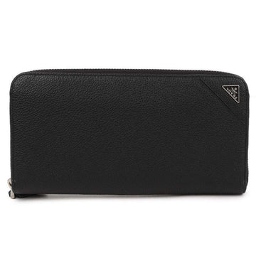 PRADA Dreieckslogo Grain Leder lange Geldbörse 150946704