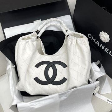 CHANEL Coco Beach Cambon Shopper Bag Weiß Klein AS6191 156289427