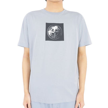 STONE ISLAND Kompassdruck Kurzarm Herren T-Shirt (Himmel) 80152NS83 V0041 73810529