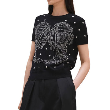 HERMES Kurze Sockenpullover mit Brides de Gala Stickerei H5E2698DC5H38 156289818