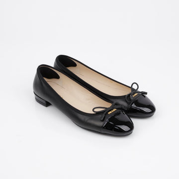 PRADA Ballerina Flachschuhe mit Schleife 38 155735512