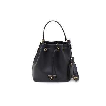 Prada Saffiano Gold Logo Bucket Tote Bag and Shoulder Bag Crossbody 1BE032 kk19534967 156290552