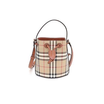 BURBERRY ヴィンテージチェック ドローストリング ミニ バケットバッグ 兼 クロスバッグ 8100486 156290575
