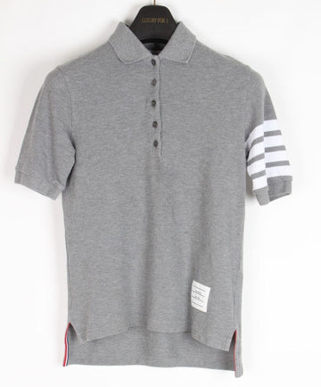 Thom Browne Diagonal Armband PK Short Sleeve Shirt Gray 36 156293118