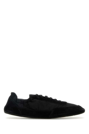 Prada Collapsible Nylon and Suede Sneakers 142600119