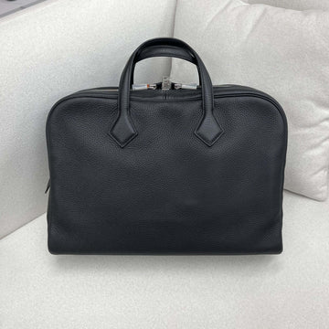 Hermes Victoria II 12H Briefcase Black Silver H076695 156293319