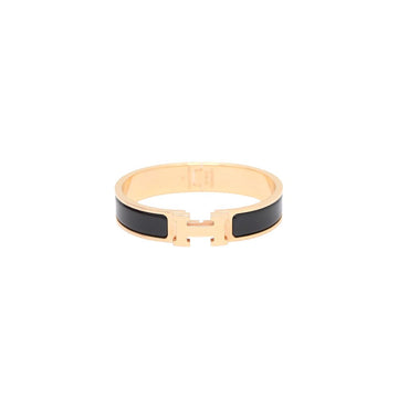 HERMES CLICクリックアッシュ PM ブラック ゴールド レディース ブレスレット 14716089 156293441