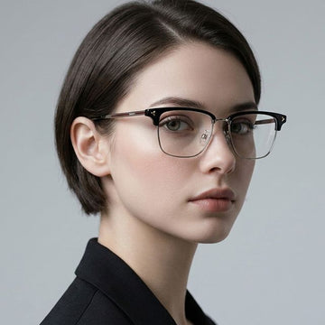 Bally Eyeglass Frame BY5051D 004 Luxury Thin Silver Black Square Asian Fit 75788182