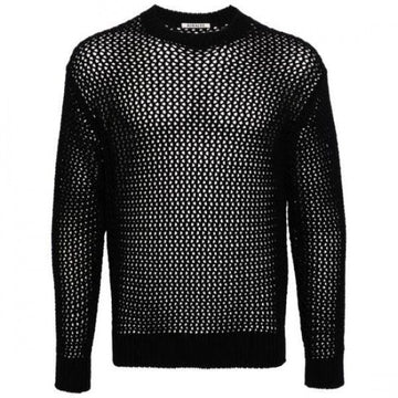Auralee Cotton Mesh Knit Pullover Blue 151054044