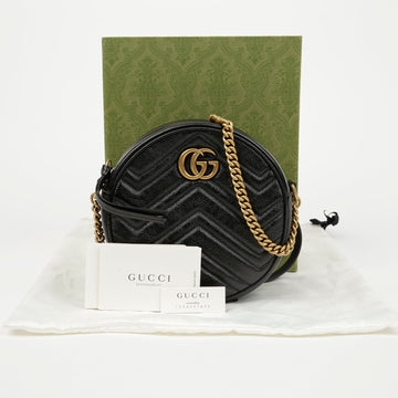 Gucci GG Marmont Mini Round Shoulder Crossbody Bag 550154 156003610