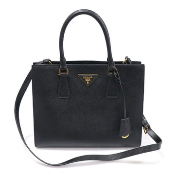 Prada Black Saffiano Lux Triangle 2WAY 1BA360 156307666