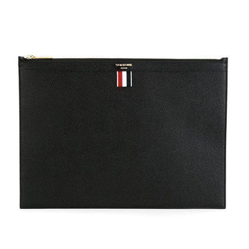 THOM BROWNE Clutch Tab Pebble Grain Pouch Schwarz 00198 001 RWB 001 33223715