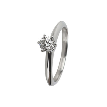 Tiffany & Co PT950 Solitaire 0.32CT Diamond Wedding Ring Size 51 37186-2 156332737