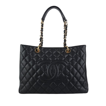 CHANEL Kaviar Grand Shopping Schultertasche Gold A50995 37183-1 156332879
