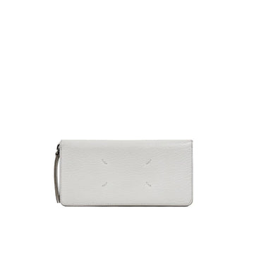 MAISON MARGIELA 女性用ステッチレザーラウンドファスナー長財布ホワイト S56UI0110 156335086