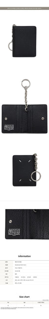 MAISON MARGIELA Schlüsselanhänger Kartenetui Schwarz Stich S56UI0128 P4455 T8013 134105787 [P]