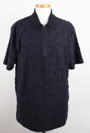 LOUIS VUITTON テリーコットンポロシャツ ネイビー L(100 105) 156350272