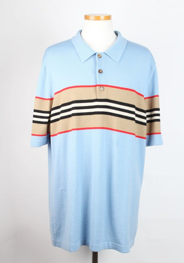 BURBERRY チェック柄 PK 半袖 ニット Tシャツ XXL(110) 156350311