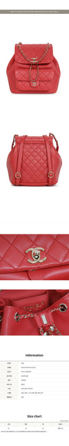 CHANEL Coral Red Duma Quilted Backpack AS3618 44735532 [P]
