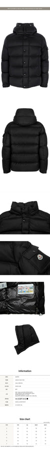 MONCLER schwarze Vezere Woll-Gänsedaunenjacke 1A00157 54272 999 149618108 [P]