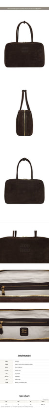 Miu Miu Dark Brown Suede Tote Bag 150240795 [P]