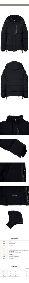 Tom Ford Black Nylon Hooded Goose Down Jacket 152606251 [P]