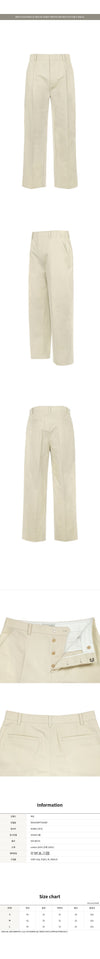 RECTO. Butterbeige Knopf Fly Crop Baumwollhose 154681437 [P]