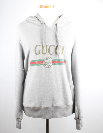 GUCCI Kapuzenshirt mit Logo in Grau M(100) 156351197