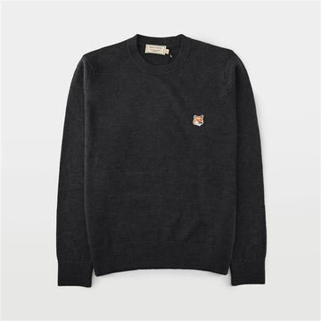 Maison Kitsune Fox Head Patch Knit 156352895