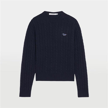 Maison Kitsune Navy Fox Patch Cashmere Knit 156352909
