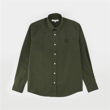 Maison Kitsune Fox Head Patch Unisex Shirt 156352914