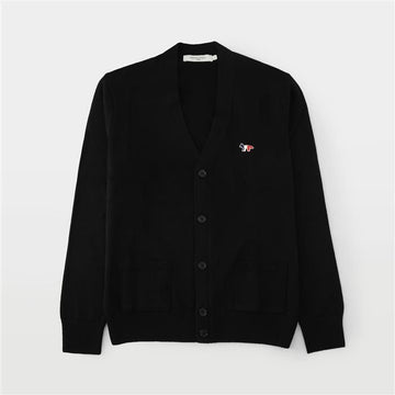 Maison Kitsune Tricolor Fox Patch Unisex Cardigan 156352918