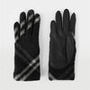 BURBERRY バイアスチェックウールレザーグローブ 156353012 [P]