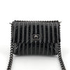 CHANEL Vertikale Steppung Silber Schultertasche mit Kette 156353723 [P]