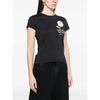 GANNI クロシェパッチロゴ半袖Tシャツ 156358330 [P]