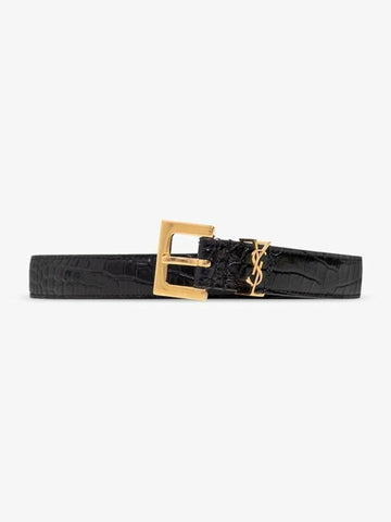 SAINT LAURENT モノグラムベルト 554465 DND0J 1000 142785694