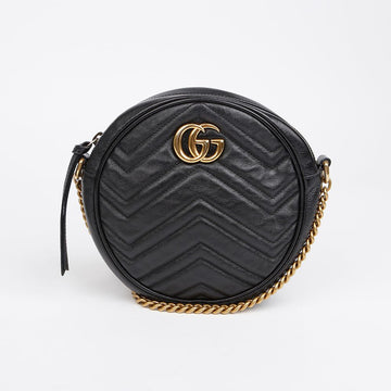 GUCCI GG Marmont Mini Round Schulter Crossbody Bag 550154 155996770