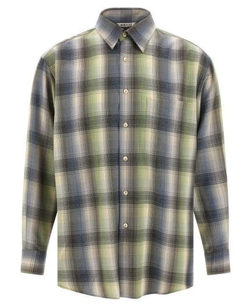 Auralee Super Light Wool Check Shirt 151053948